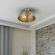 Shepard 3 Light 13.75 inch Modern Brass Flush Mount Ceiling Light